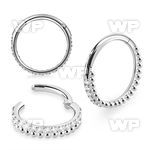 3i3x0z steel hinged segment clicker 16g cnc cz chain balls