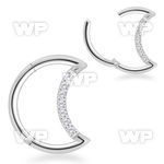 3i3xe steel hinged segment clicker 16g cnc cz crescent moon