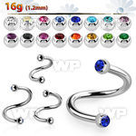 3mwc4ks surgical steel eyebrow spiral 1 2mm tiny 2 5mm press fit eyebrow piercing