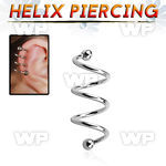 3mxw4 triple surgical steel helix spiral piercing 1 2mm 3mm helix piercing