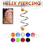 3mxwq4 ion plated triple surgical steel helix spiral piercing helix piercing