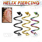 3mxwr6u ion plated triple surgical steel helix spiral piercing helix piercing