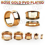 3rrxm rose gold ion plated internally threaded 316l steel doubl