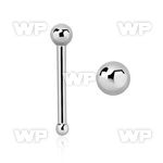 3u44 surgical steel nose bone 0 8mm 2mm ball shaped top nose piercing