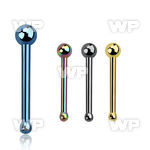 3u44r ion plated surgical steel nose bone 0 8mm 2mm ball shape nose piercing