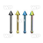 3u6ur ion plated surgical steel nose bone 0 8mm 2mm cone shape nose piercing