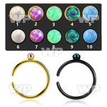 3uark5m ion plated 316l steel uns grade s3160 clip on nose ring nose piercing
