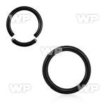 3wirep black ion plated surgical steel segment ring 2 5mm ear lobe piercing
