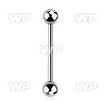 443 surgical steel tongue bar 1 6mm 5mm ball tongue piercing