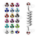 446j surgical steel industrial coil barbell 1 6mm 5mm multi 