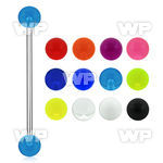 448hqs surgical steel industrial barbell 1 6mm 5mm acrylic uv 