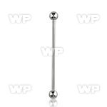 448u13 extra long surgical steel industrial barbell 1 2mm 4mm 