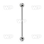448u1 surgical steel industrial barbell 1 6mm 5mm ball 
