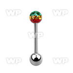 44dasa surgical steel tongue bar 1 6mm 5mm ferido glued multi c nipple piercing