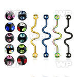 44r6c ion plated steel industrial zig zag barbell 1 6mm 5mm tongue piercing