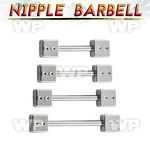 44um318s surgical steel nipple barbell 1 6mm 5mm dices nipple piercing