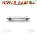 44um6u surgical steel nipple barbell 1 6mm 4mm cones nipple piercing