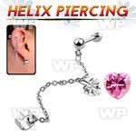 44wa0l slave helix piercing surgical steel barbell 1 2mm 4mm ear lobe piercing