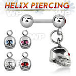 44wal surgical steel helix barbell 1 2mm 4mm balls cute dangl helix piercing