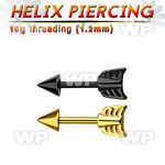 44warzz ion plated surgical steel helix barbell 1 2mm 4mm cone helix piercing