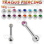 44wasl surgical steel tragus piercing 1 2mm one tiny 2 5mm pres ear lobe piercing