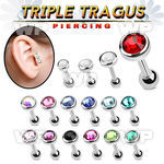 44wayk surgical steel tragus piercing 1 2mm 3mm to 5mm press helix piercing