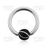 467ws surgical steel captive bead ring 1 6mm 5mm acrylic clos ear lobe piercing