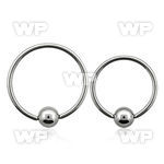 46akp surgical steel captive bead ring 0 8mm 3mm ball ear lobe piercing