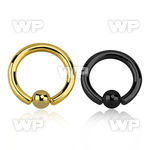46arep black ion plated surgical steel captive bead ring 2 5mm ear lobe piercing
