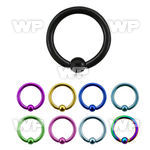 46arw3 ion plated surgical steel captive bead ring 1 2mm 2 5mm ear lobe piercing
