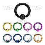 46arw ion plated surgical steel captive bead ring 1 2mm 3mm ear lobe piercing