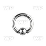 46at surgical steel captive bead ring 3mm an 8mm ball ear lobe piercing