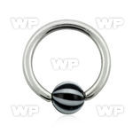 46w71z surgical steel captive bead ring 1 2mm 3mm acrylic beac ear lobe piercing