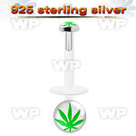 48bie bio flex labret 1 2mm 3mm flat push in silver 925 topgre lower lip piercing