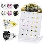 4a3gxz4 18kt gold finish and plain color silver ear studs 12