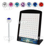 4a76t display w clear acrylic l shaped nose studs 0 8mm 2mm nose piercing
