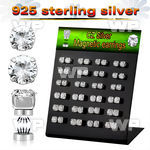 4agji6 display w magnetic ear studs5 6mm round clear silver pro belly piercing