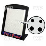 4amh empty display for plugs white foam 24 holes size 3mm belly piercing