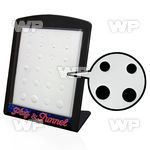 4amhk empty display for plugs white foam 24 holes size 3mm belly piercing