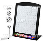 4au3j6 board w silver 925 l shaped nose studs 1 4mm 1 5mm nose piercing