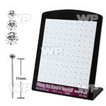 4au3m46 display w silver 925 un bent nose stud 1 4mm 1 5mm 2mm belly piercing