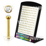 4au4r3e board w gold ion plated surgical steel nose bone 1mm 2mm nose piercing