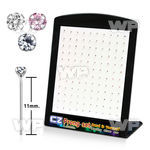 4aungj display w silver 925 bend it nose studs 22g 0 6mm belly piercing