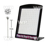 4aunm6 display of 120 pcs of silver 925 un bent nose stud 1 5mm belly piercing
