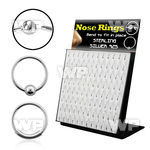 4auxjfe display w silver 925 nose ring s out ball 0 6mm an nose piercing