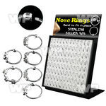 4auxjfs display w silver 925 nose ring s ball 0 6mm balinese nose piercing