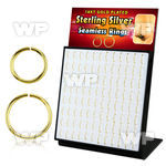 4auxjfst 18k gold plated 925 silver seamless rings board