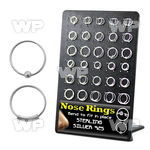 4auxjk board w silver 925 nose ring s out ball 0 6mm an oute nose piercing
