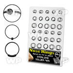 4auxme board w black plated silver 925 nose ring s out ball nose piercing
