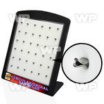 4awn0 empty display white foam 36 clips for cbr horseshoes belly piercing